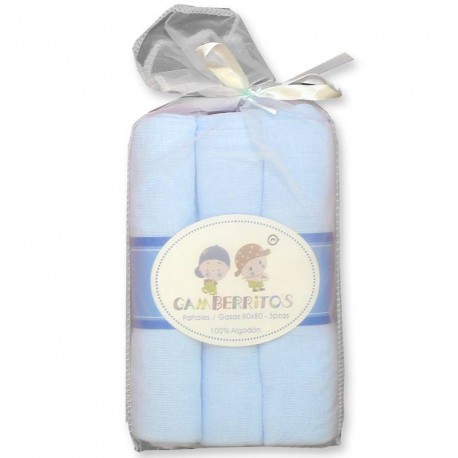 Gasas bebé pack 80x80 3 unidades
