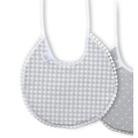 Babero Vichy Color gris