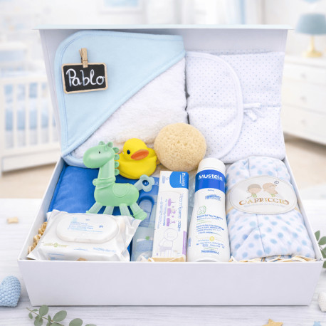 canastilla bebé personalizada con Mustela