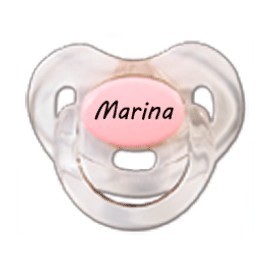 Chupete transparente rosa