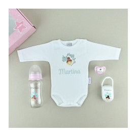 Cajita bebe personalizada body niña