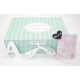 Caja bebé Unisex Mediana Verde mint con lazo