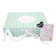 Caja bebé Unisex Mediana Verde mint con lazo